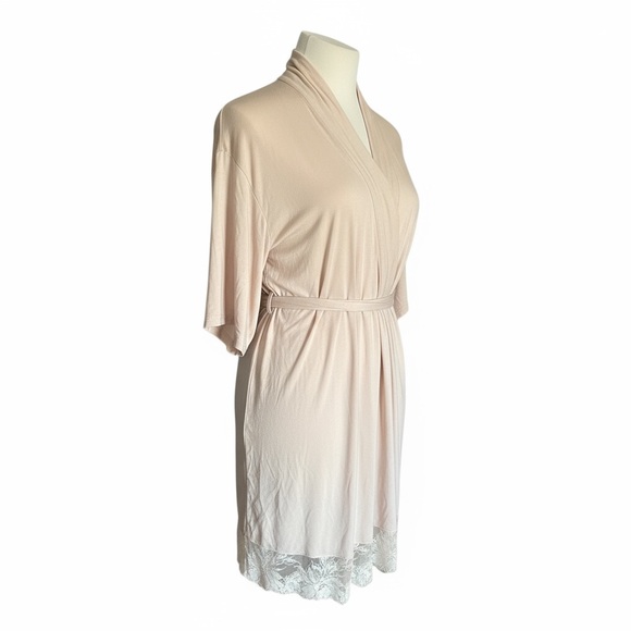 Eberjey Blush Lace Trim Robe
